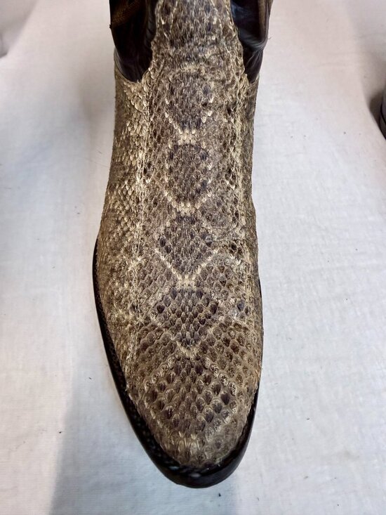 Vintage Tony Lama Diamondback Rattlesnake Cowboy Boots 9D Western Style 8845